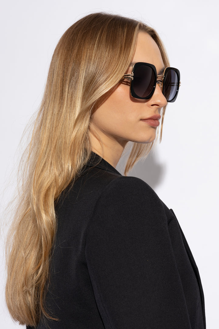 Marc Jacobs MJ 1101/S Oversized Black Metal Sunglasses