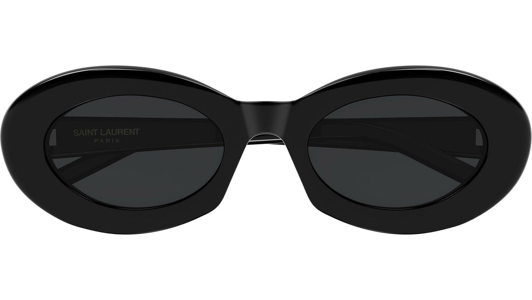 Saint Laurent SL594 Oval Sunglasses in Black