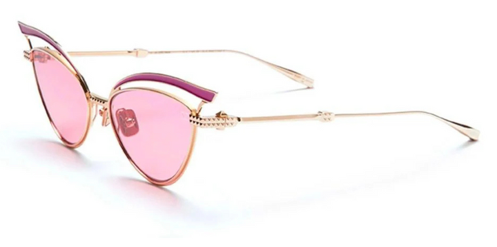 Valentino VLS118-D V-Glassliner Pink Gold Cat Eye Sunglasses