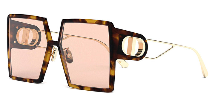 Dior 30Montaigne SU Square Sunglasses in Tortoise Brown