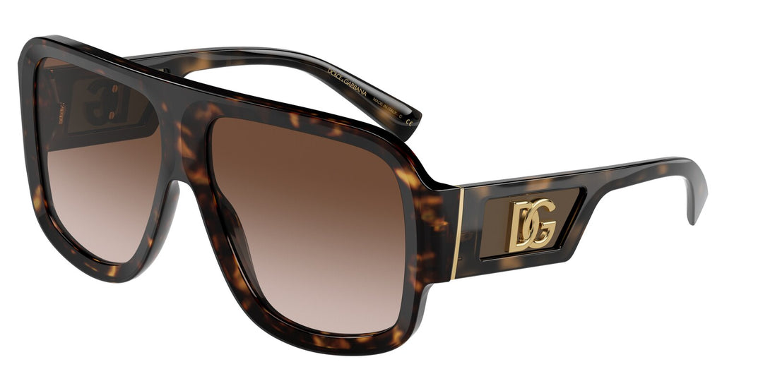 Dolce &amp; Gabbana DG4401 Gafas de sol marrones extragrandes 
