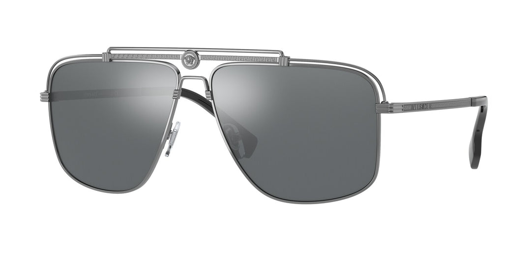 Versace VE2242 Silver Square Aviator Sunglasses