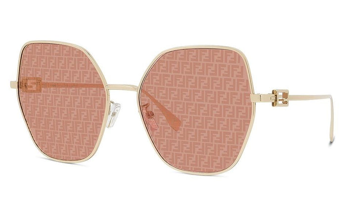 Fendi FE40033U Pink Monogram Mirror Sunglasses