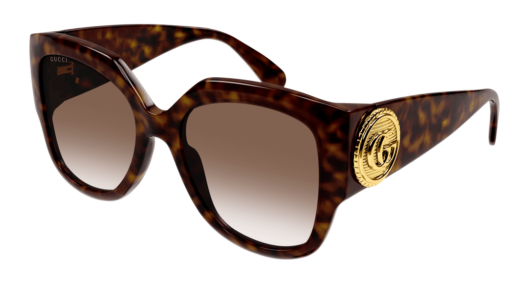 Gucci GG1407S Havana Brown Oversized Sunglasses