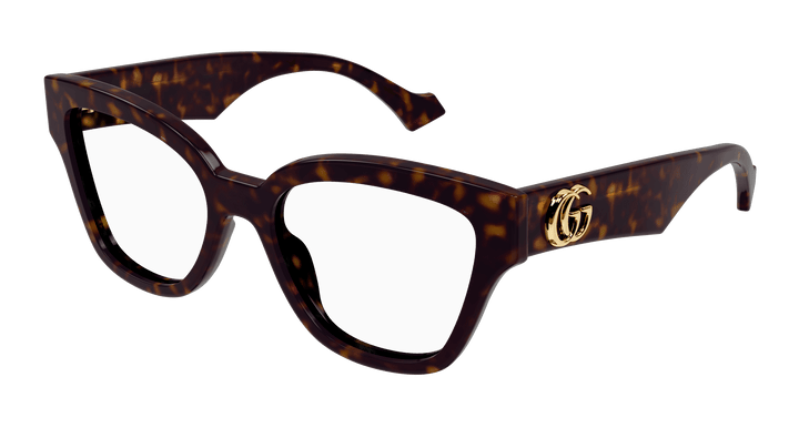 Monturas de ojo de gato Gucci GG1424O en marrón Habana 
