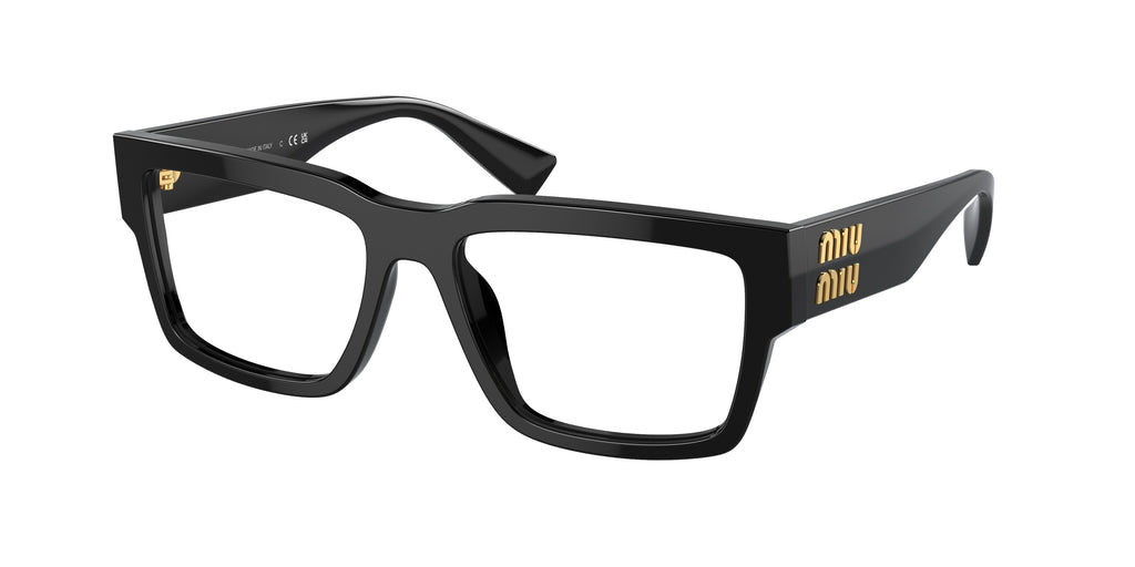 Miu Miu MU02XV Black Gold Square Frames – Designer Daydream