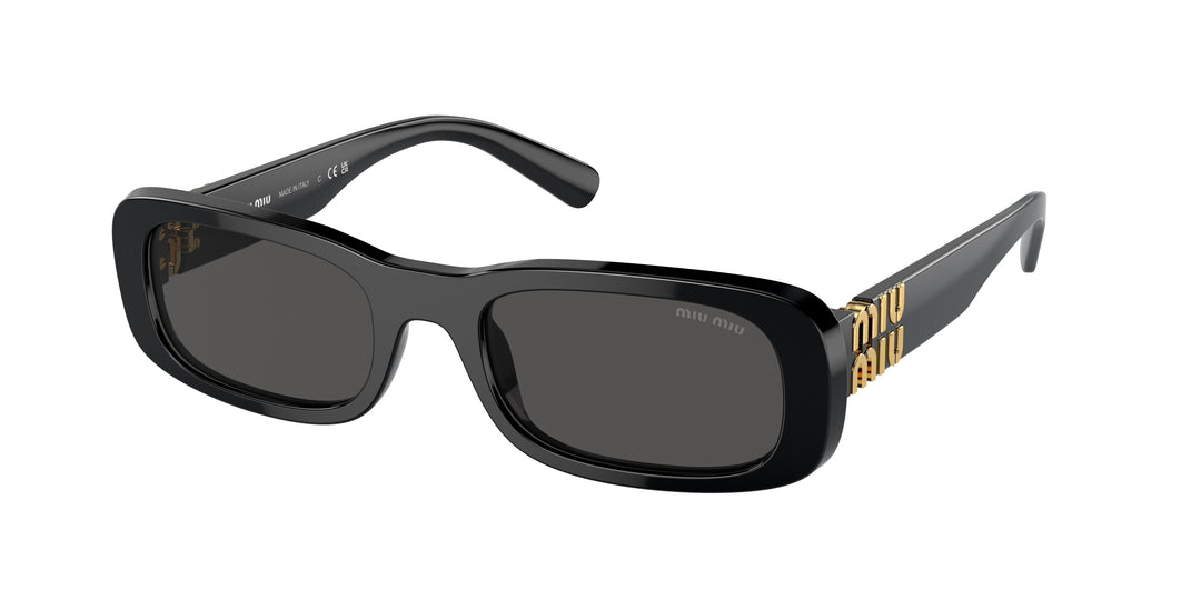 Miu Miu MU08ZS Black Gold Slim Sunglasses