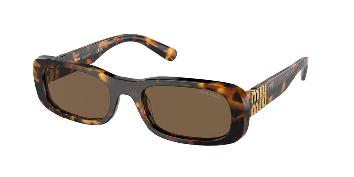 Miu Miu MU08ZS Brown Gold Slim Sunglasses