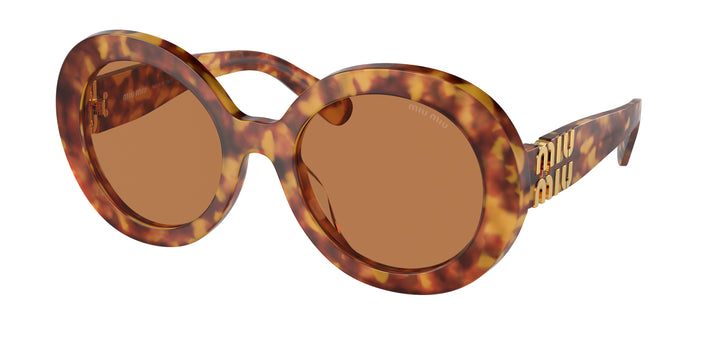 Miu Miu MU11YS Brown Havana Round Sunglasses