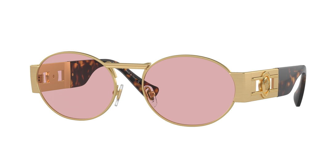 Versace VE2264 Oval Sunglasses in Gold Pink