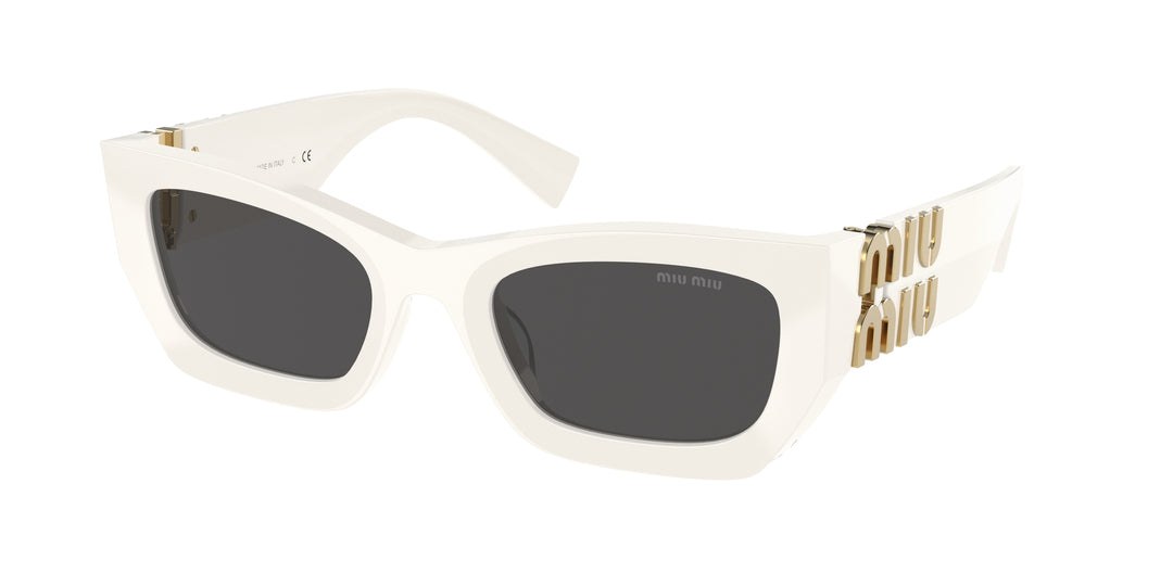 Miu Miu MU09WS White Thick Cat Eye Sunglasses