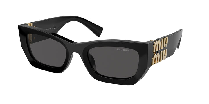 Miu Miu MU09WS Black Thick Cat Eye Sunglasses