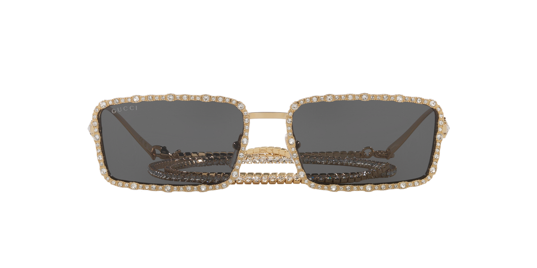Gucci GG1568S Chain Sunglasses in Gold Crystal