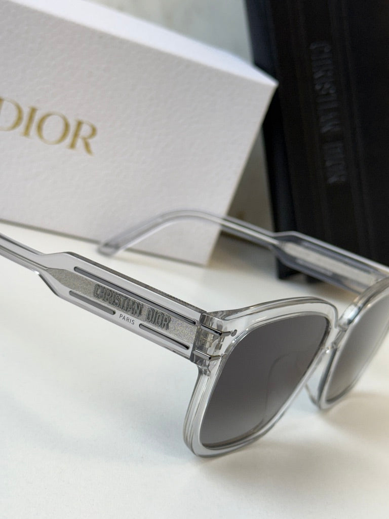 Dior Signature S7F Sunglasses in Transparent Grey | Designer Daydream