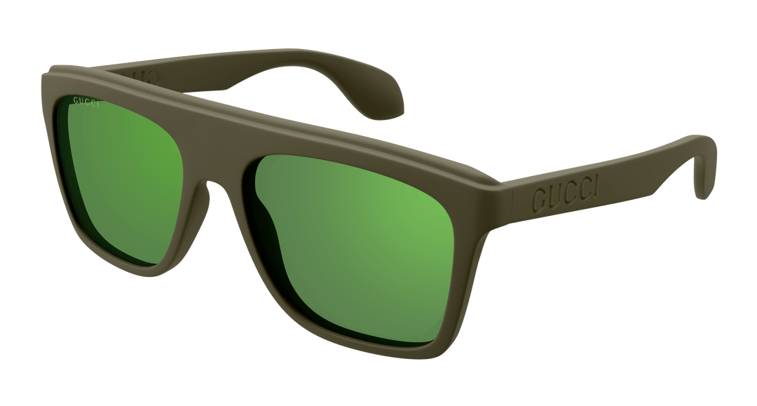 Gucci GG1570S Flat Top Sunglasses in Matte Green Designer Daydream