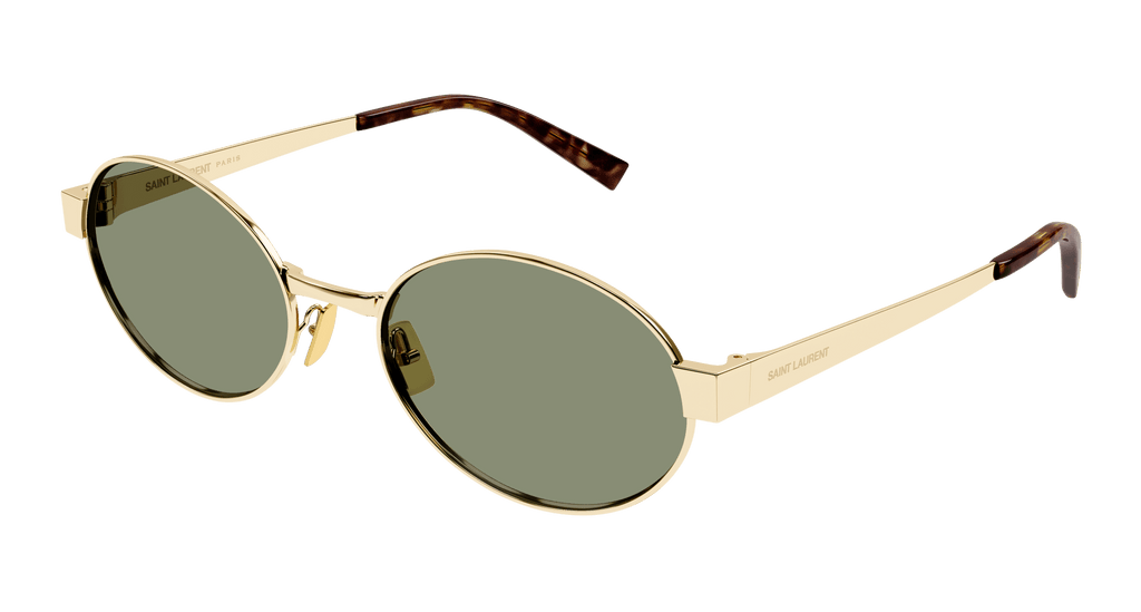 Saint Laurent SL692 Oval Sunglasses in Gold Green – Designer Daydream