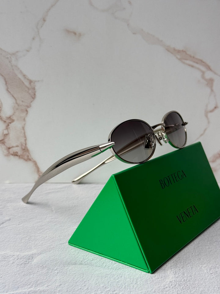 Bottega Veneta BV1386S Sardine Sunglasses in Silver