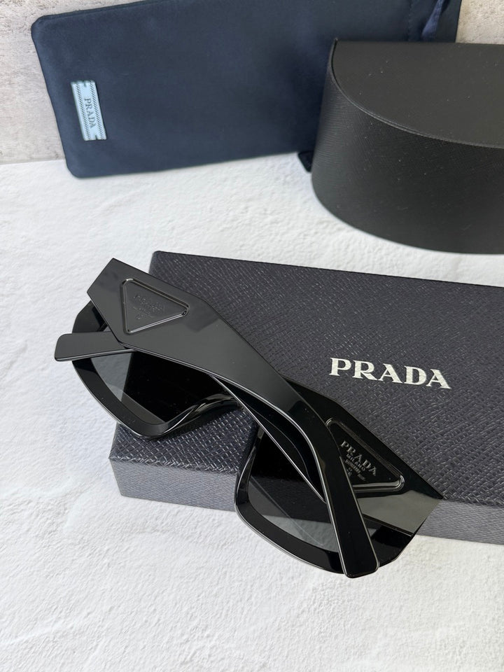 Prada PR D04SU Aviator Sunglasses in Black