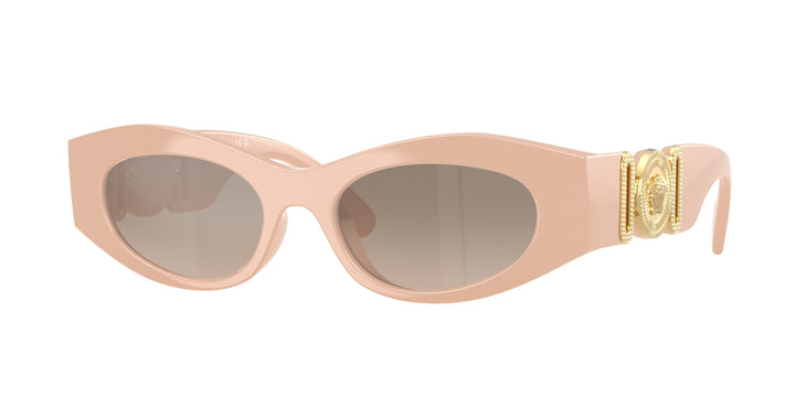 Versace Gafas de sol VE2258 Shield en espejo dorado rosa