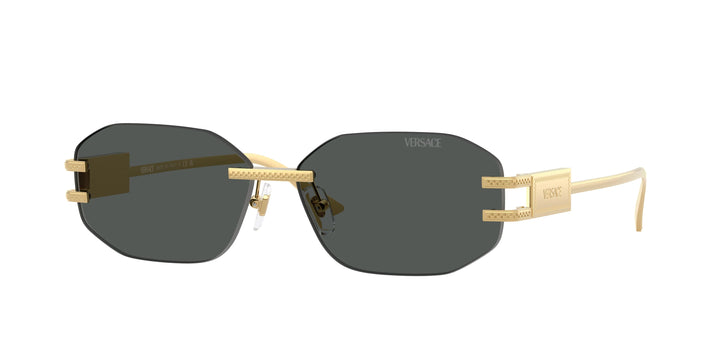 Versace VE2274 Rimless Sunglasses in Dark Grey