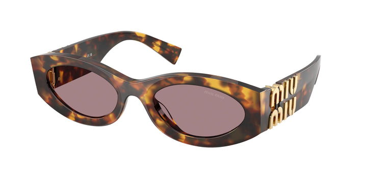 Miu Miu MU11WS Honey Havana Oval Sunglasses