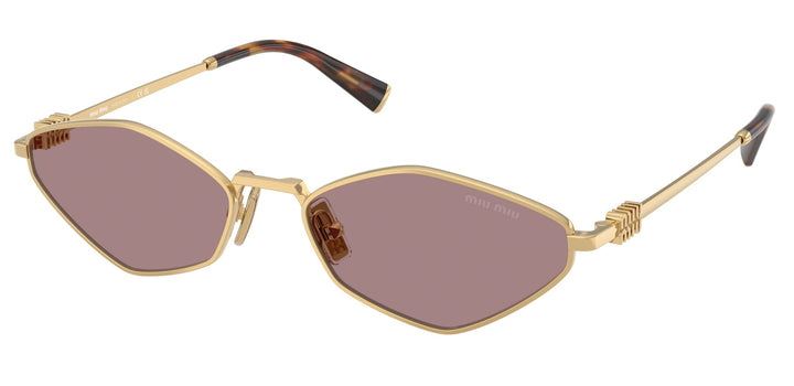Miu Miu MU56ZS Sunglasses in Gold Light Purple