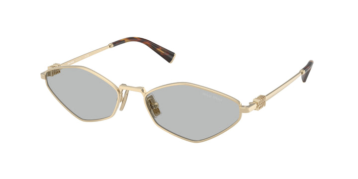 Miu Miu MU56ZS Sunglasses in Pale Gold Light Grey