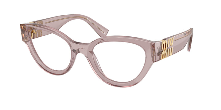 Miu Miu MU01VV Transparent Mauve Cat Eye Frames