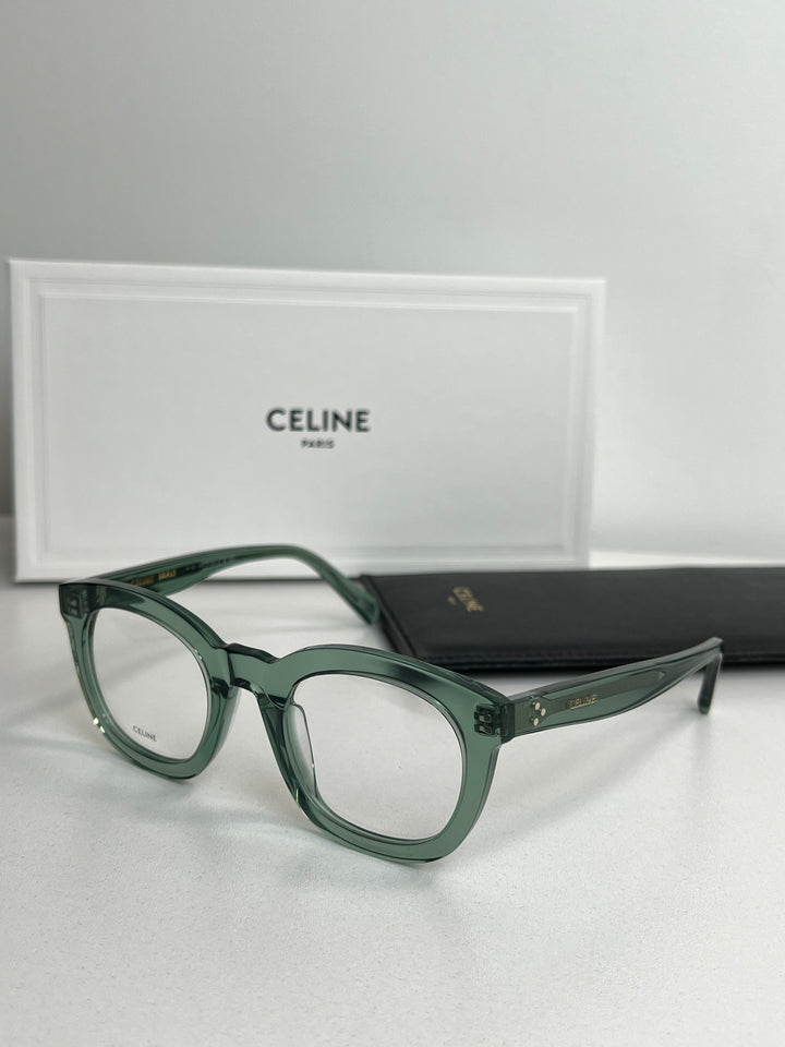 Celine CL50003I Monturas de anteojos tipo ojo de gato gruesas en negro