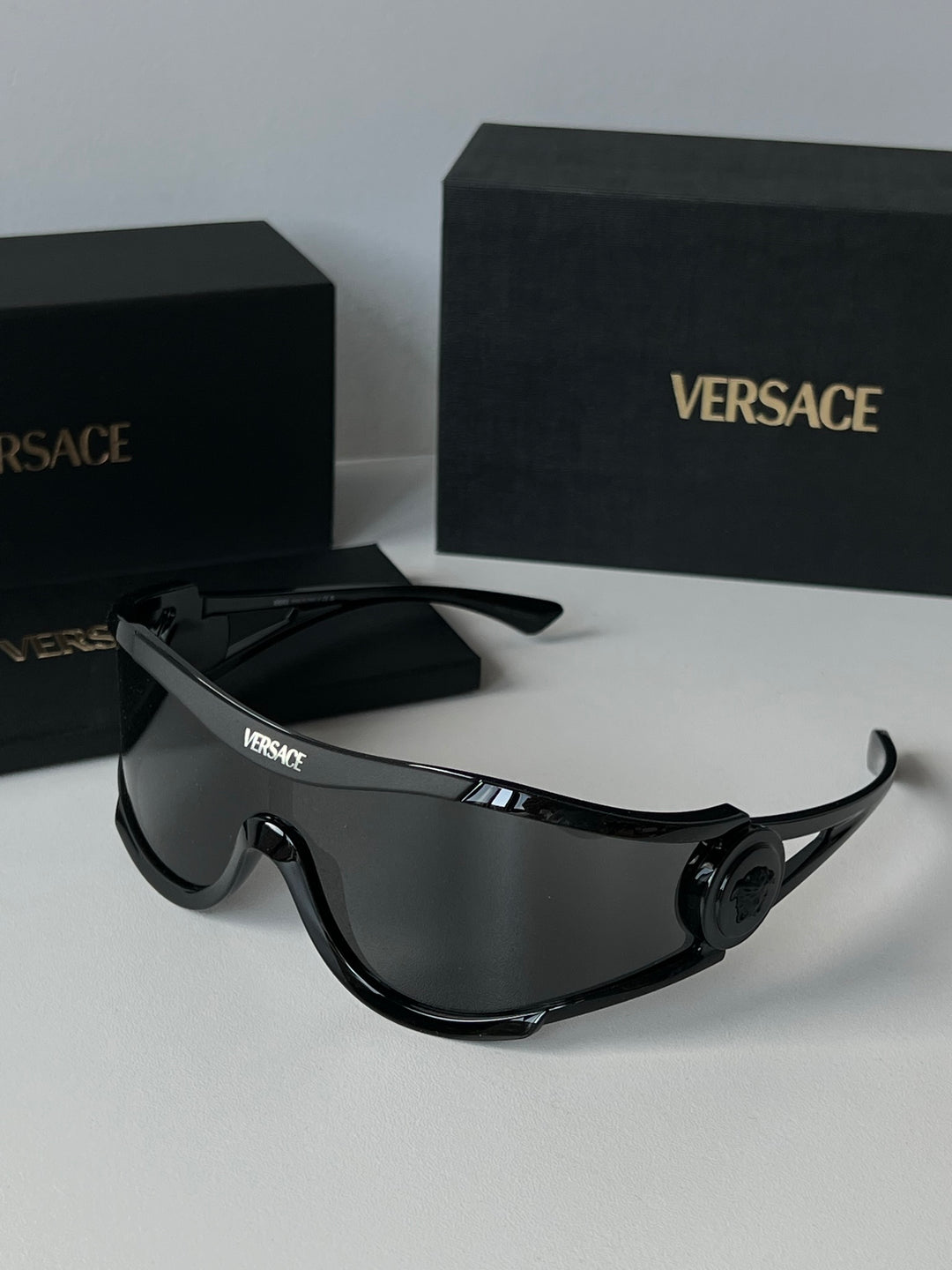 Versace VE2275 Shield Sunglasses in Black