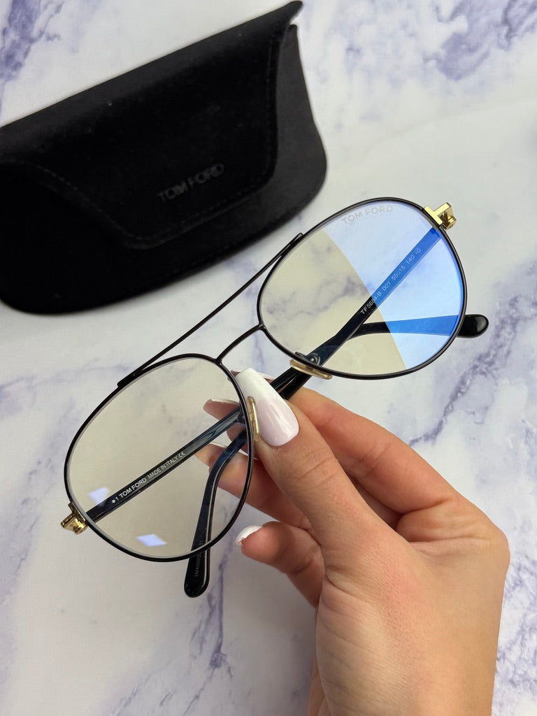 Tom Ford FT5768-B Marcos de luz azul marrón