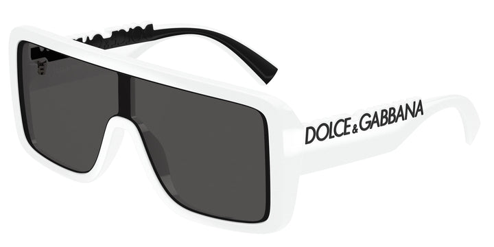 Dolce Gabbana DG6204 Oversized Mask White Sunglasses