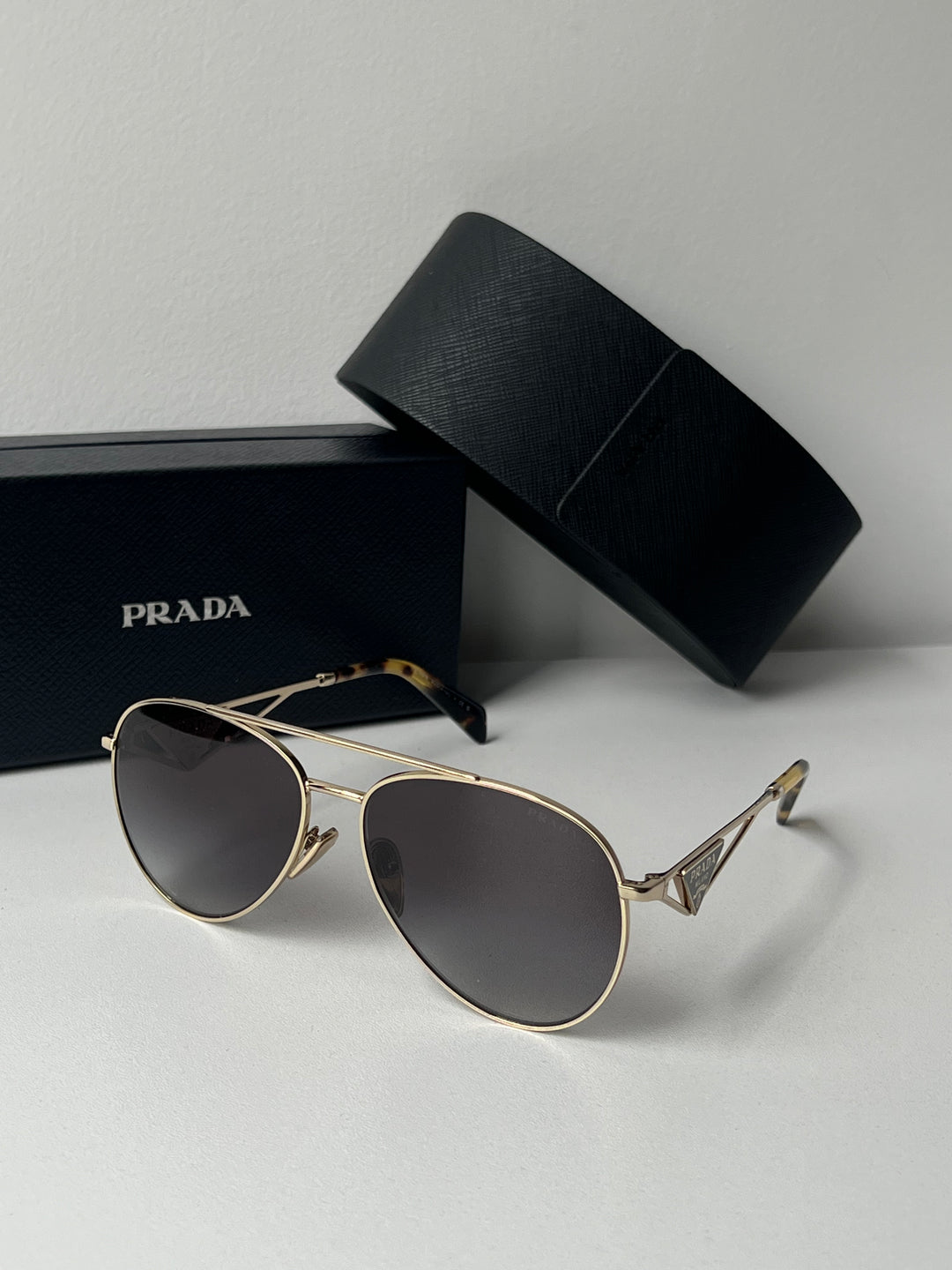 Prada PR73ZS Sunglasses in Gold Grey