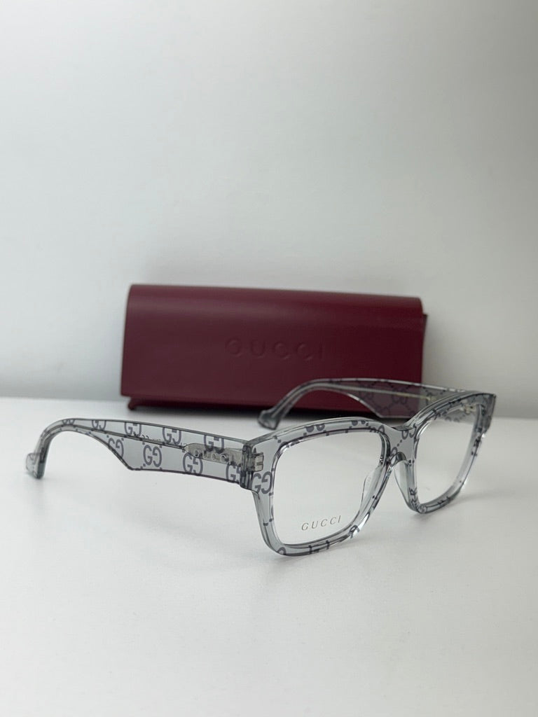Gucci GG1428O Unisex Frames in Grey Monogram