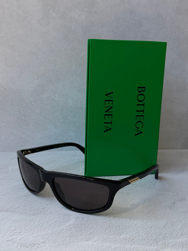 Bottega Veneta BV1327S Wrap Sunglasses in Black