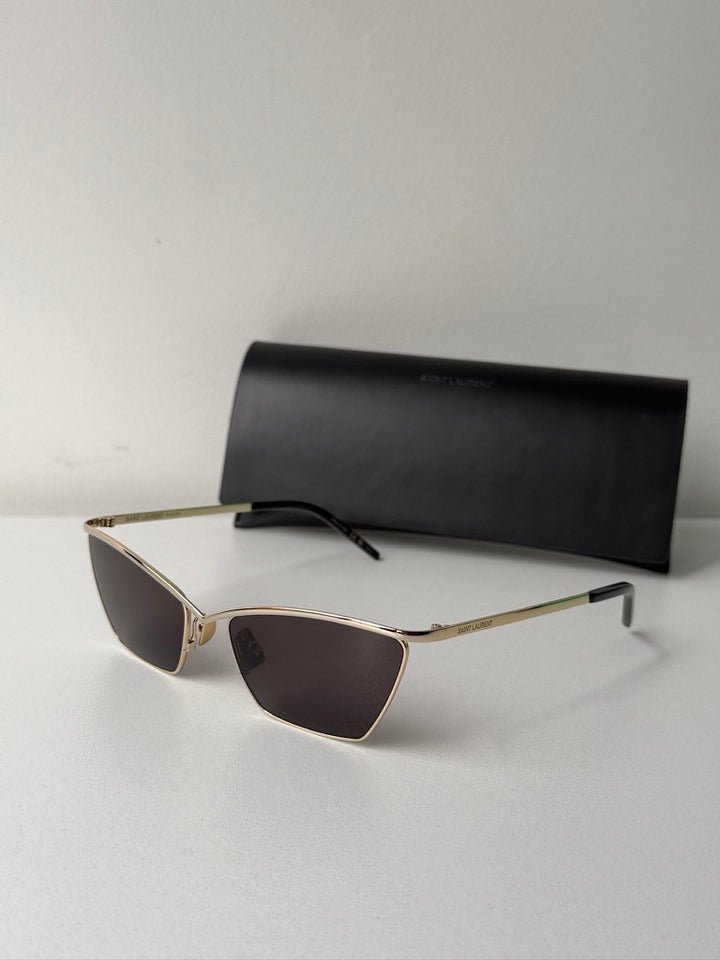Saint Laurent SL637 Cat Eye Sunglasses in Gold