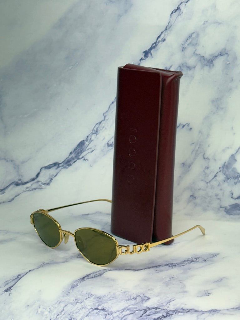 Gucci GG1935S Geometric Sunglasses in Gold