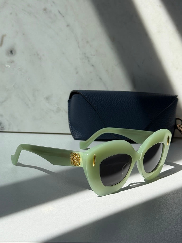 Loewe LW40127I Anagram Sunglasses in Light Green