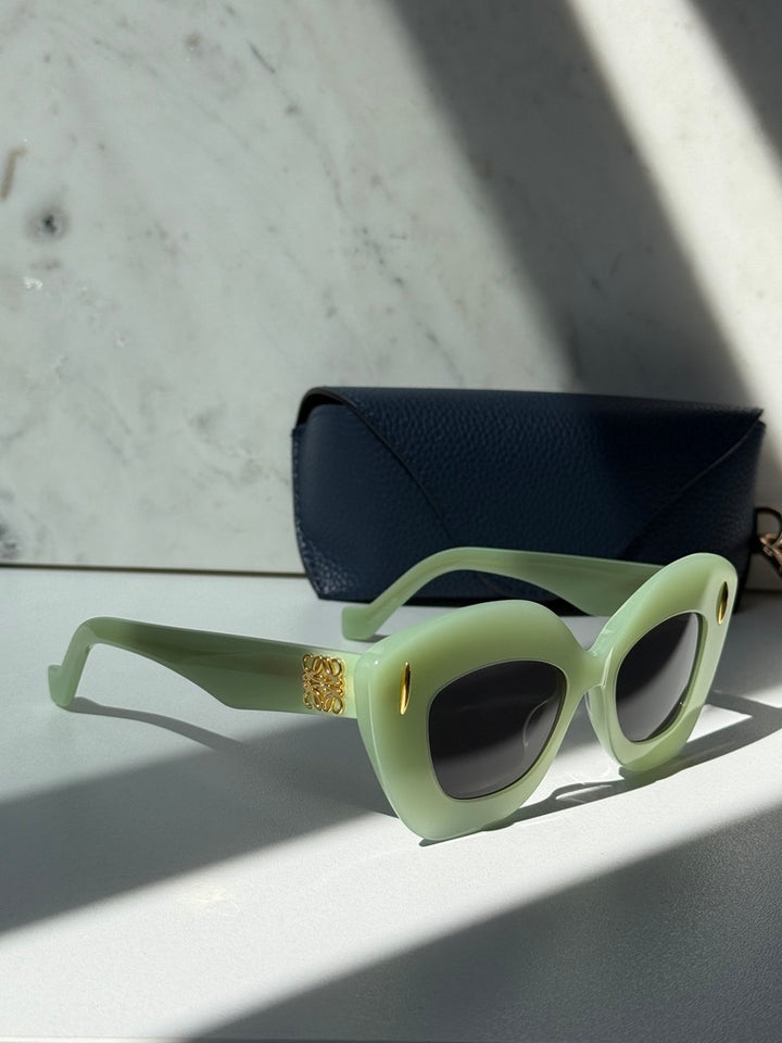 Loewe LW40127I Anagram Sunglasses in Light Green
