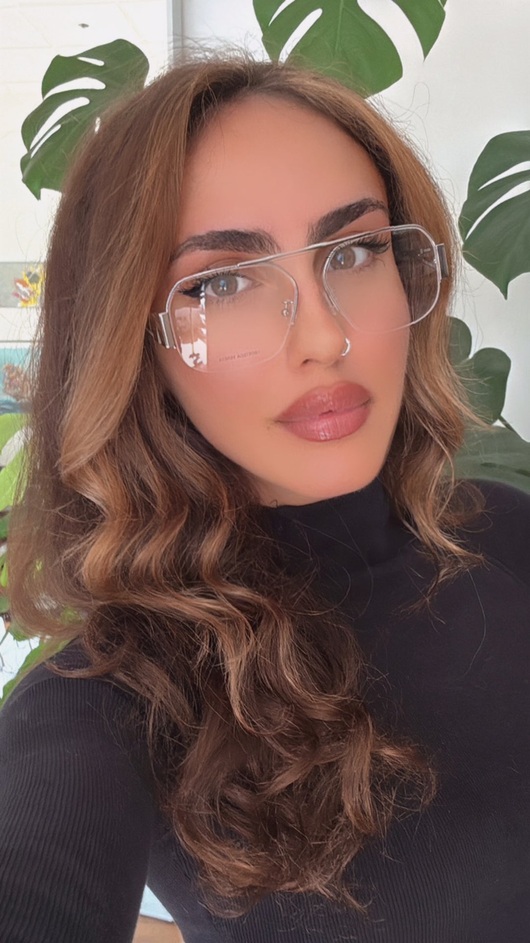 Bottega Veneta BV1067O Aviator Frames in Silver