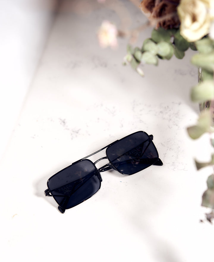 Prada PR A52S Sunglasses in Black Polarized