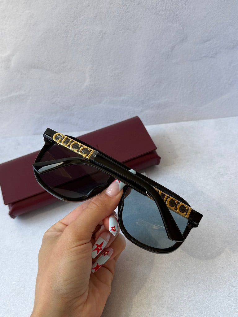 Gucci GG1188S Gafas de sol de aviador en oro negro