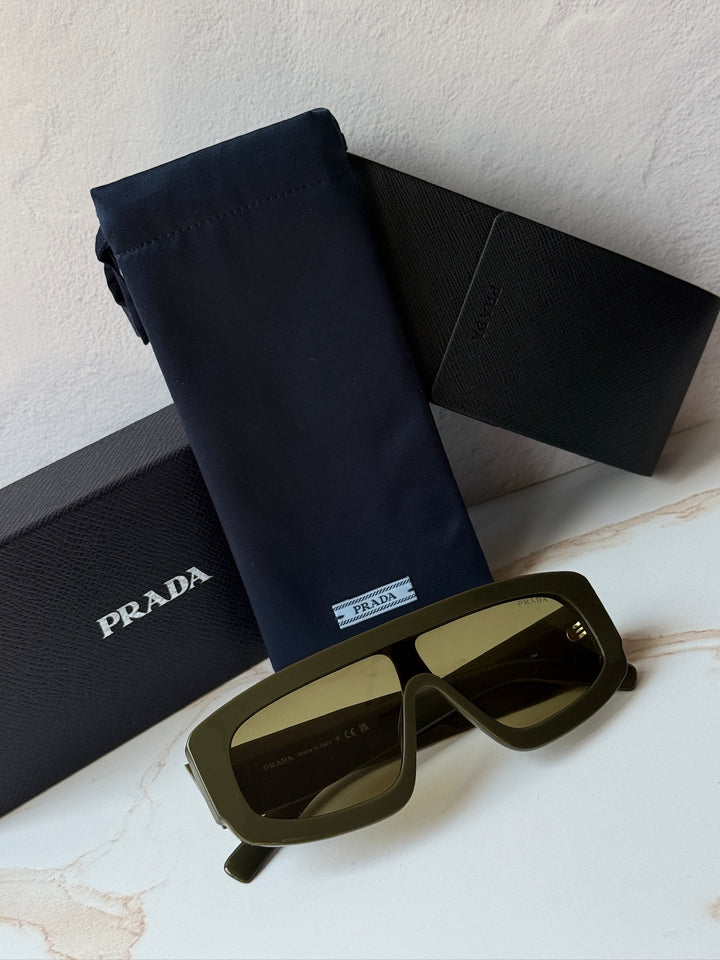 Prada PR D10S Sunglasses in Olive Green