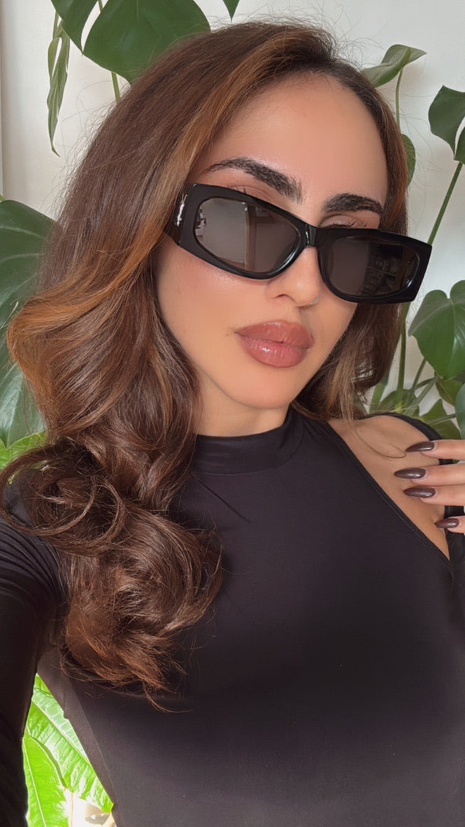 Saint Laurent SLM140/F Sunglasses in Black Silver – Designer Daydream