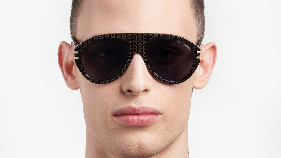 Marc Jacobs 747/S Black Logo Aviator Sunglasses