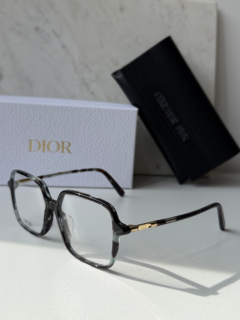 Dior Mini CD O S2F Square Frames in Grey Havana