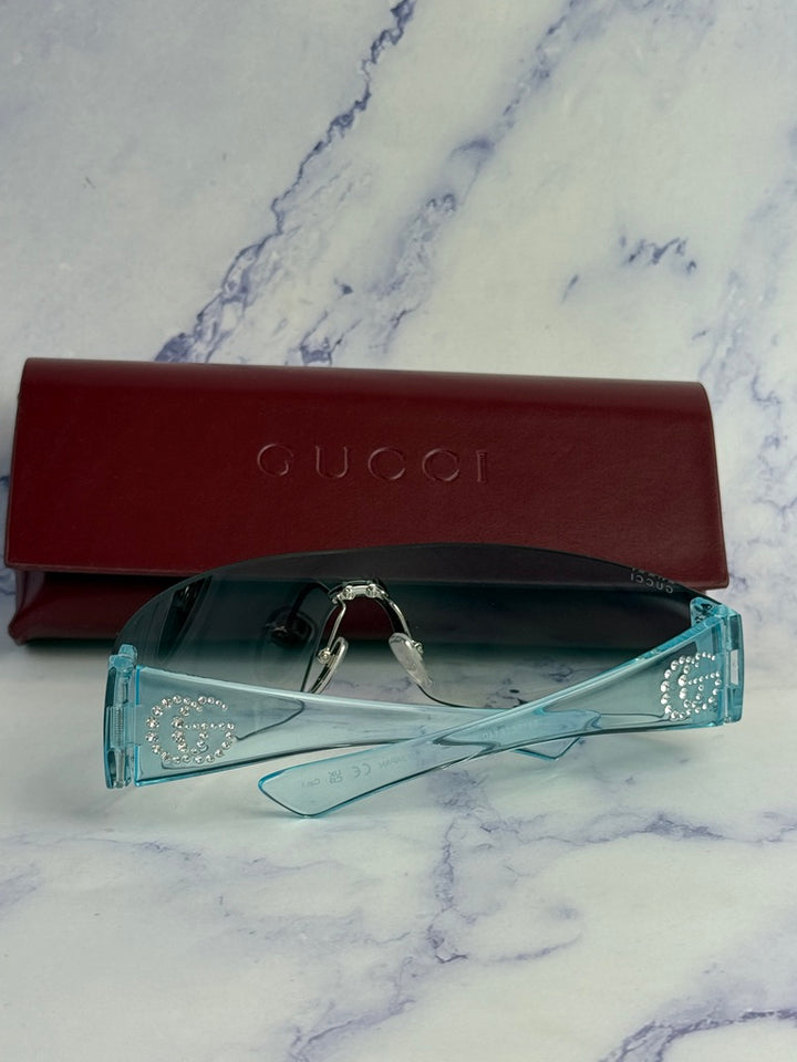 Gucci GG1958S Rimless Mask in Light Blue