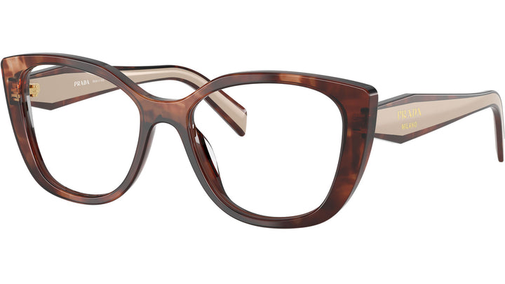 Prada PR B04V Cat Eye Eyeglasses Frames in Havana Powder