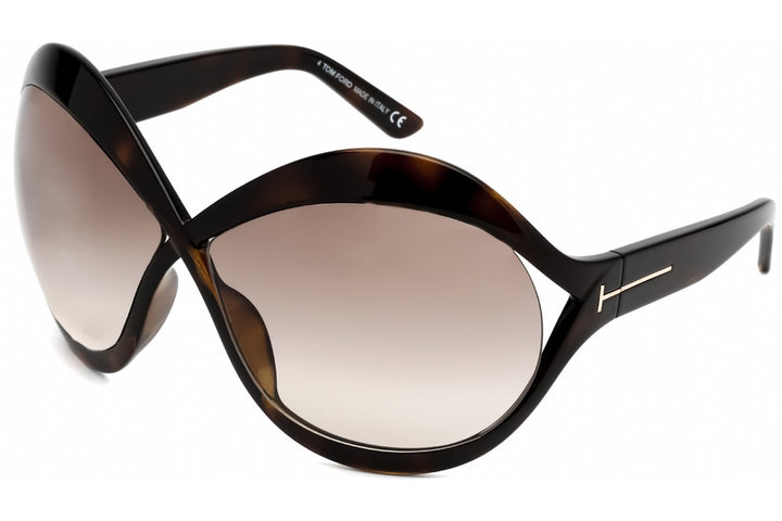 Tom Ford Carine FT0902 Havana Brown Mask Sunglasses