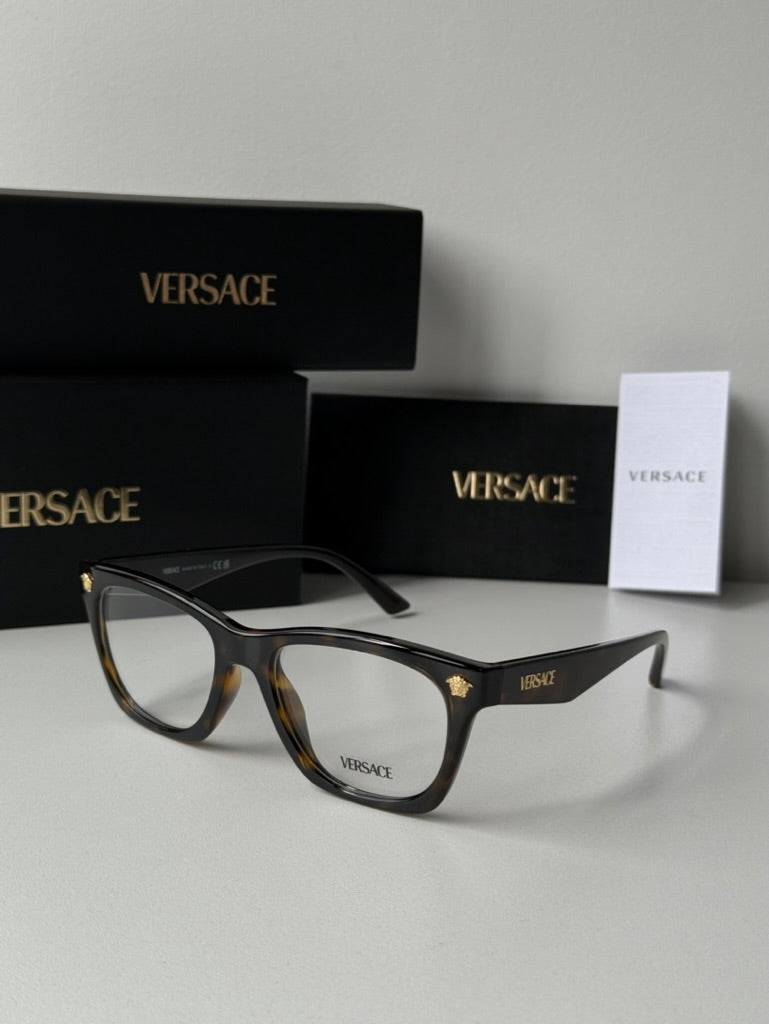 Versace VE3363U Eyeglass Frames in Havana Brown